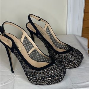 Blingy Valentino sling back